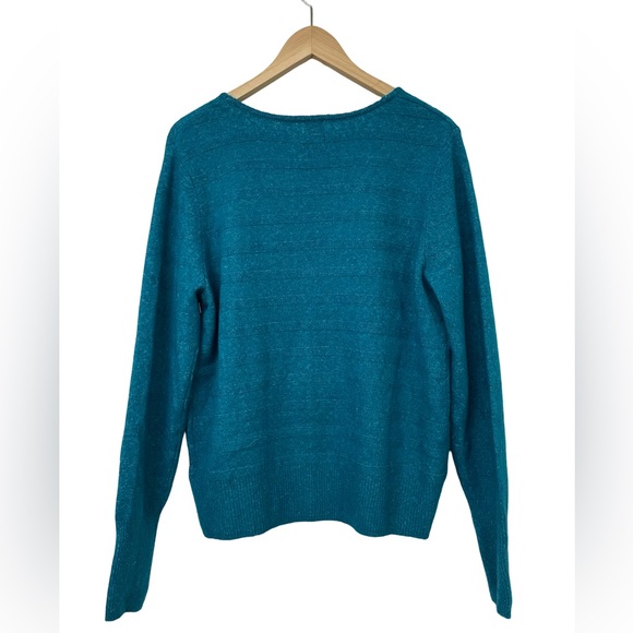 [L] JOIE Cardigan Teal Button Front Sweater Women’s winter cozy office - Picture 3 of 11